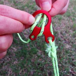 5 pçs 3 buraco caracol forma peças de ligação rápida tenda ajuste fivela acampamento anti deslizamento explorar ao ar livre escalada corda equipamentos sobrevivência - Image 1
