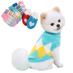 Camisola de gola alta para pet, cão e gato pequenos, roupas quentes macias e aconchegantes, fantasia de chihuahua schnauzer outono e inverno - Image 1