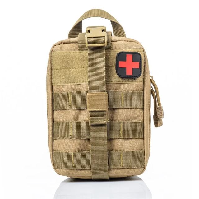 Kit Portátil de Primeiros Socorros ao Ar Livre - Mochila Tática Impermeável para Caminhadas e Sobrevivência EDC