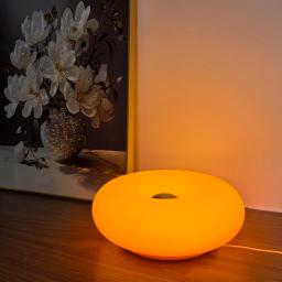 Bauhaus candeeiro de mesa usb plug quarto lâmpada cabeceira sala estar jantar decoração donut luz ambiente - Image 1