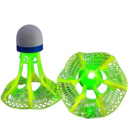 Bola luminosa à prova de vento ao ar livre noturna de badminton, resistente a batir bola de treinamento de cola plástica, não quebrada, luminosa alta - Image 5