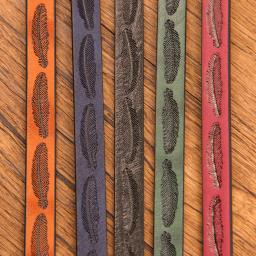 Corda de Couro PU para Fazer Jóias, Material para Pulseira, DIY, Impressão de Penas, Achados, Acessórios, 5 Cores, 120x10mm, 1Pc - Image 4
