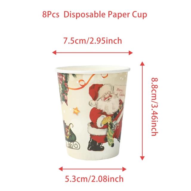 Decoração Festiva de Natal: Louças Descartáveis, Copos e Pratos para Celebrar o Ano Novo 2024