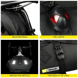 Impermeável dobrável bicicleta Saddle Bag, MTB Road Bicycle, Ciclismo cauda saco traseiro, Tronco Acessórios, 10L, 13L - Image 5