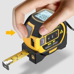 Medidor de Distância a Laser, Fita de Medição, Telêmetro Digital, Roleta Eletrônica, Régua, Inox, 5m - Image 4