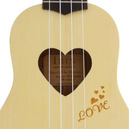 IRIN-Ukulele 4 cordas para crianças, mini guitarra havaiana, coração em forma, instrumentos musicais de cordas, presentes, 17" - Image 4