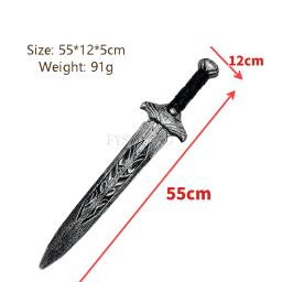 Espada viking medieval, 5 peças, espada larga, punhal, arma de halloween, decoração de festa de páscoa, adereço de plástico, espada, presente de criança, brinquedo - Image 5