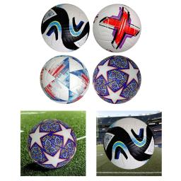 Bolas de futebol multicoloridas do couro do plutônio, brinquedos ao ar livre, fósforo oficial, exterior, costura, futebol, tamanho 5 - Image 2