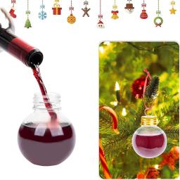 Garrafa De Plástico Transparente Com Tampa De Ouro, Garrafa Em Forma De Bola De Neve, Garrafas Decorativas De Natal, Garrafa De Suco De Frutas, 10PCs, 50ml, 100 ml, 250ml - Image 2