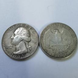 Dolar dos Estados Unidos Dólar Trimestre de Prata, Moeda, 1932-s e 1932-d, Cópia Prata, 2 Jogadores para escolher - Image 3