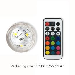 Luz LED Subaquática Remote Controlled, Multicolor, Adequado para Aquário, Lagoa, Casamento, Festa, Direita - Image 3