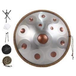 D Minor Steel Tongue Drum for Yoga Meditação, Música Bateria, Instrumentos de Percussão, Handpan Drum, 9 10 12 14 Tom, 22 Polegadas, 432Hz, 440Hz - Image 1