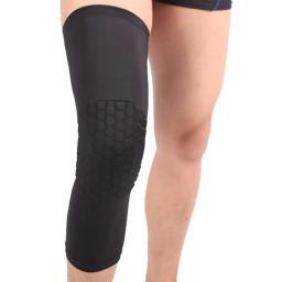 Joelho longo Pads Leg Sleeve Honeycomb Anti Colisão Compressão para Voleibol Ginásio Correndo Workout Sports - Image 3