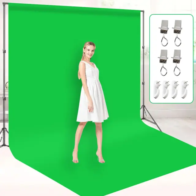 Cenário de Tela Verde Chromakey ZOMEI para Fotografia: Pano de Fundo de Algodão Liso para Estúdio