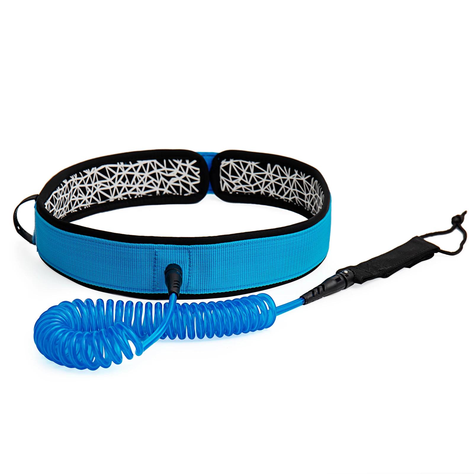 Trela Cintura Prancha 7mm Grossa 10ft Coiled Surf Board Leash SUP Stand Up Paddleboard Leash - Image 1