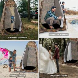 Portátil Outdoor Privacidade Chuveiro Tenda, Banho de praia, vestiário, WC privado, Acampamento, Caminhadas, Pesca, Pára-sol, 1pc - Image 3