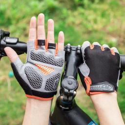 Luvas de ciclismo antiderrapantes sem dedos para homens e mulheres, MTB, bicicleta, bicicleta, motociclismo, fitness, esportes, treinamento, academia, verão - Image 1