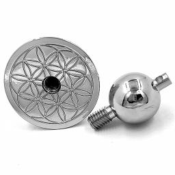 SONGLONG-Pingente de Pêndulo Flor da Vida para Adivinhação, Banhado a Ouro, Cura Wicca, Energia Espiritual, Equilíbrio Apontado - Image 1