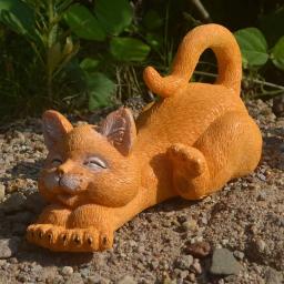 Kawaii Gato Sorridente Enfeites, Resina Encantos, Decoração para Casa, Miniaturas Artesanato, Mini Acessórios De Jardim - Image 5