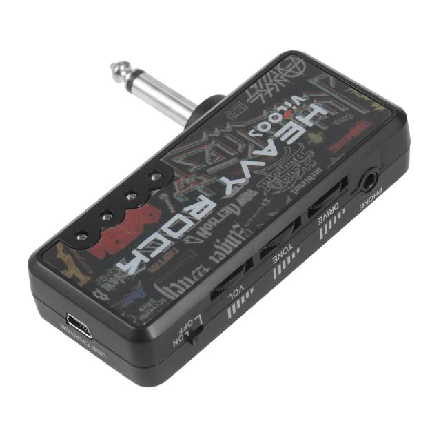 Amplificador Portátil Compacto para Guitarra Elétrica com Fones de Ouvido de Design Leve para Rock Pesado