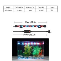 Luz de aquário LED com economia de energia, suprimentos para aquário, luz de espectro completo, acessórios para aquário, 18-38 cm, 90-260V - Image 6