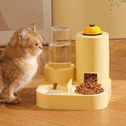 Alimentador automático Pet e dispensador de água conjunto com Bell, 3 em 1, adequado para cães e gatos, Pet Shop - Image 2