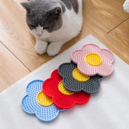 Tapete de silicone para gatos, Alimentadores lentos para diversão, Alimentação diária, Comida húmida, Alimentação animal - Image 1