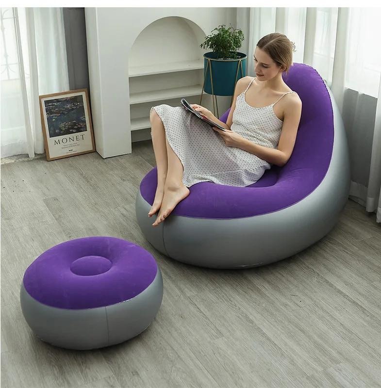 Conjunto de cama reclinável dobrável ao ar livre com bomba de ar, 2-em-1, Lounge, preguiçoso, portátil, apto para Camping, RV, quintal, reclinável - Image 1