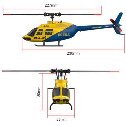 RC ERA A60 4CH Helicóptero Escala 1/42 BELL-206 Posicionamento de Fluxo Óptico 10min Tempo de Voha 2.4G 120M Giroscópio de 6 Eixos Avião Sem Escova - Image 3