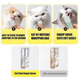 Pet Feed Colher Wet Treat Cat Alimentador, Snack Liquid Food Alimentação e Rega Suprimentos, Cat Food Strip Squeezer - Image 5