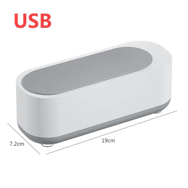Limpador Ultrassônico Portátil Recarregável USB para Joias Óculos Relógios Chupetas Ferramentas Maquiagem