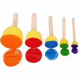 Kits de Pincéis de Esponja Infantil, Brinquedos De Desenho De Flores, Pintura De Criança, Artesanato Educacional DIY, Ferramentas de Criatividade - Image 3