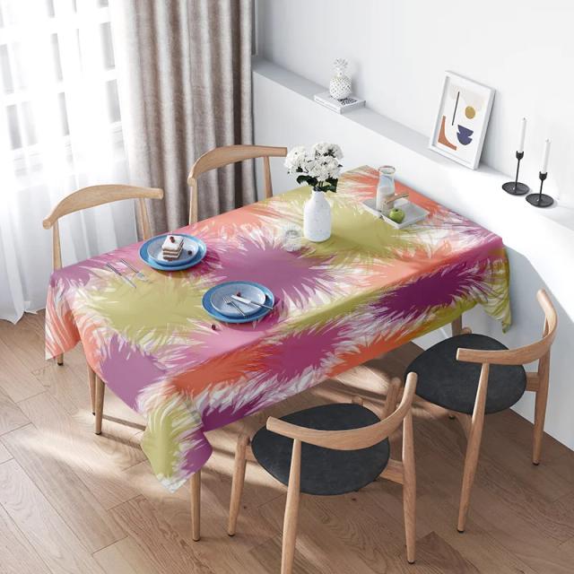 Toalha de Mesa Moderna Tie Dye 140x160cm Cores Vibrantes Design Exclusivo