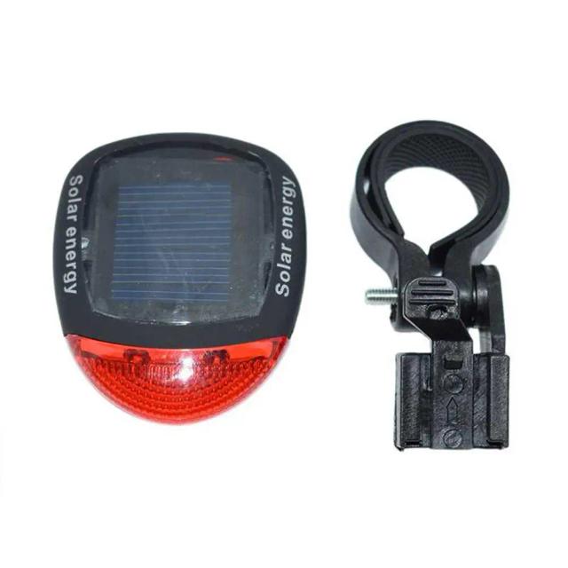 Lanterna Traseira Solar para Bicicleta, Acessório de Segurança Noturna para Mountain Bike com Luz Vermelha