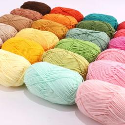 Leite Algodão Crochet Fios, 5Ply Tricô Lã, Bordados Tingidos Artesanato, Chapéu de camisola e bonecas cachecol, Preço baixo, A2, 50g - Image 1