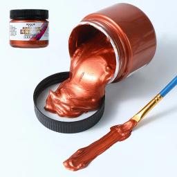 Ouro acrílico tinta pigmento, cor metálica, gesso impermeável, coloração estatuária, DIY pintura têxtil, Graffiti Art Supplies, 100ml - Image 4