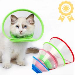 Gato anti-mordida colar pet recuperação médica coleiras transparente gato capa de proteção collar elizabetano círculo para suprimentos para animais de estimação - Image 1