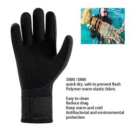 Luvas de mergulho antiderrapante de neoprene para adultos, luvas térmicas de pesca submarina, surf, natação, caiaque, remo, snorkel, 3mm, 5mm, novo - Image 2
