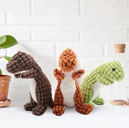 Pelúcia interativo dinossauro mastigar brinquedos para gatos e cães, recheio suprimentos, pequeno animal de estimação - Image 4