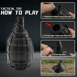 Brinquedo plástico de granadas de mão F1 Modelo de granada de paintball de airsoft manequim para jogo CS de suporte de dramatização Granadas de impacto movidas a mola - Image 4