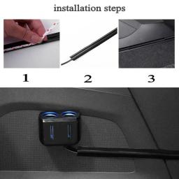 Elegante carro cabo organizador kit, mangas universais para um interior sem danos puro proteger, fios de carregamento, melhorar a estética, 4 pcs - Image 6