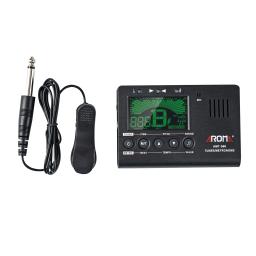 Aroma-afinador de guitarra elétrica e metrônomo, Microfone embutido com cabo captador, 6,3mm para Ukulele de violino baixo cromático, AMT-560 - Image 6