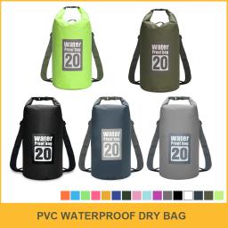 PVC impermeável Dry Bag, ombro duplo, Outdoor Sport Bag para Trekking, flutuante, vela, canoagem, canoagem, natação, mochila de armazenamento - Image 1