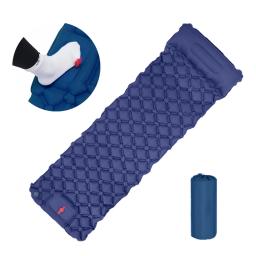 Almofada de dormir ao ar livre acampamento colchão inflável bomba embutida ultraleve almofada de ar esteira de viagem com encosto de cabeça para viagens caminhadas - Image 5