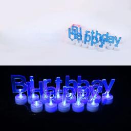 1 conjunto led colorido brilhante feliz aniversário vela com efeito de luz brilho no escuro para crianças festa de aniversário decoração para casa festival - Image 5