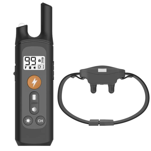 Coleira Elétrica para Cães com Controle Remoto Recarregável, Impermeável e 3 Modos de Treinamento - Alcance de 1600FT