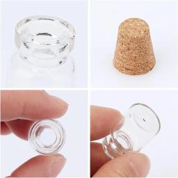 Mini garrafas de vidro transparente com rolha de cortiça, frascos para decoração de festa de aniversário de casamento de natal, frascos diy, presente com 10/50 peças - Image 6