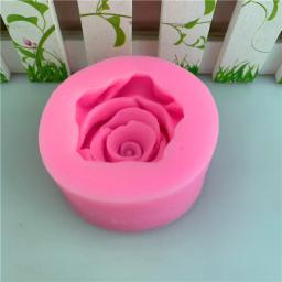 1pc flor flor rosa forma silicone diy 3d bolo molde fondant sabão cupcake doces chocolate geléia decoração ferramenta de cozimento moldes - Image 1
