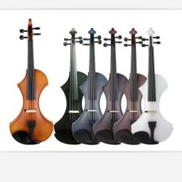 Violino elétrico Spruce corpo, caso impermeável e arco, alta qualidade, tamanho 4/4 - Image 1