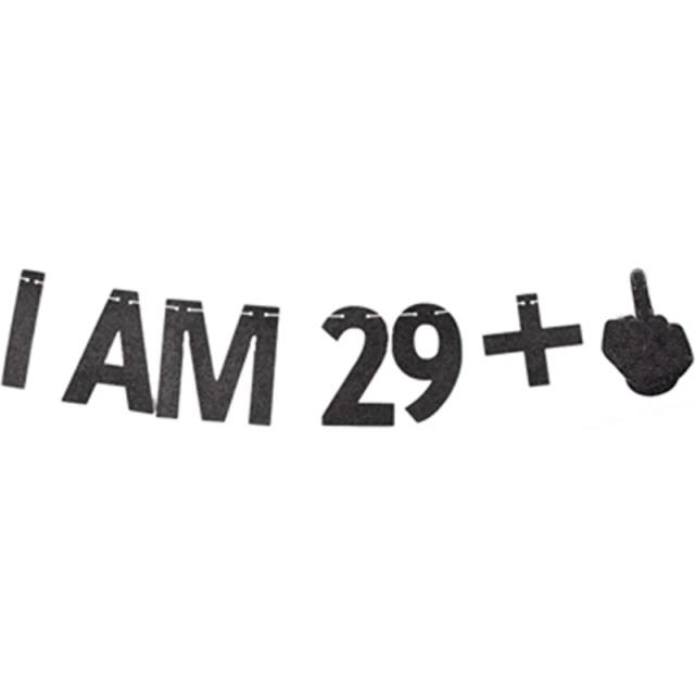Decoração de Festa de Aniversário: Banner Personalizado "EU SOU 29 + 1"